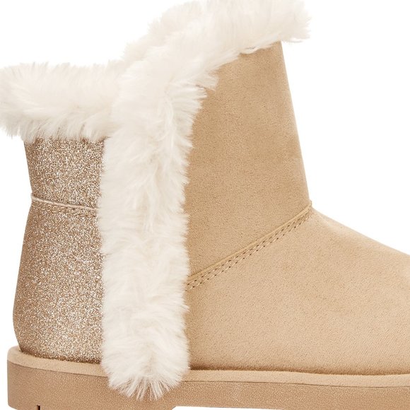 calistoga women's vegan suede faux fur moccasin